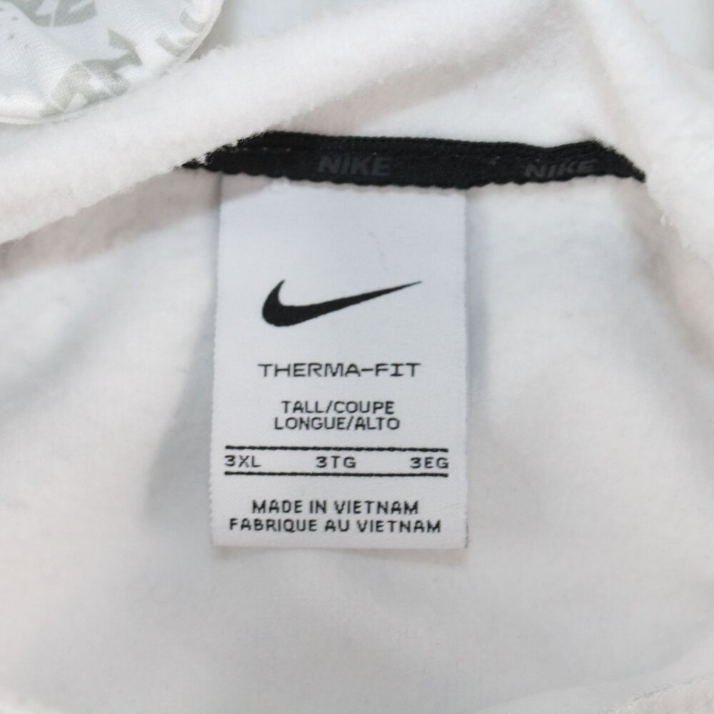 Nike Therma Fit 3XL All Over Print White Gray Hoodie Nike Spell Out Streetwear - Picture 12 of 16